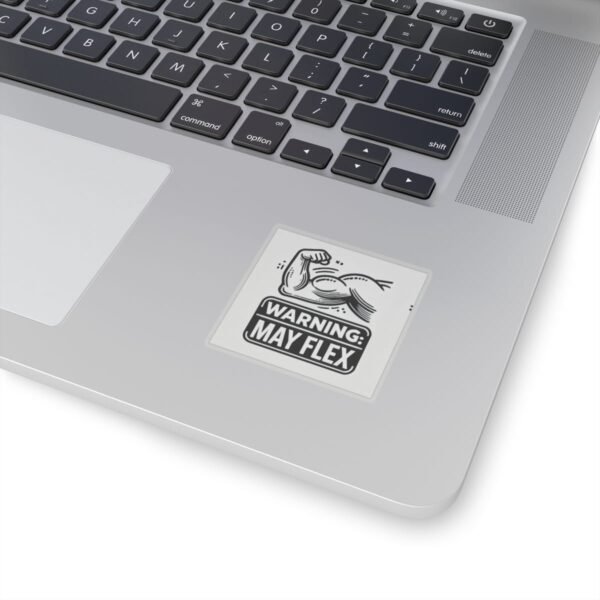 Funny Muscle Warning  Sticker - May Flex - Image 2