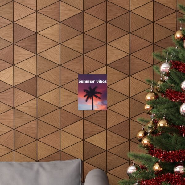 “Summer Vibes” Palm Sunset Poster - Image 2