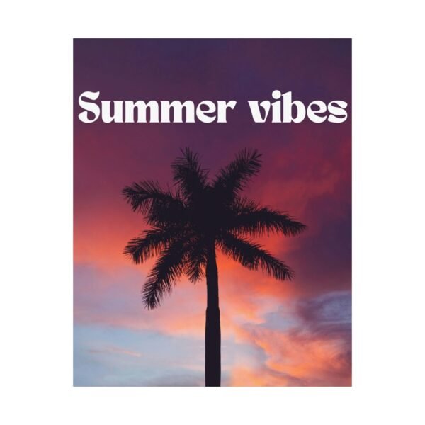 “Summer Vibes” Palm Sunset Poster